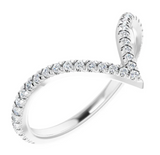 14K White 1/4 CTW Natural Diamond Contour Band