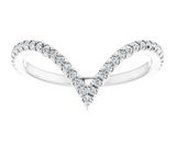 14K White 1/4 CTW Natural Diamond Contour Band