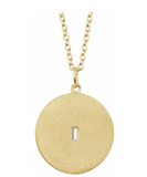 14K Yellow .05 CT Natural Diamond Disc 16-18" Necklace