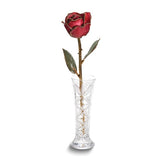 Small Crystal Faceted Bud Vase