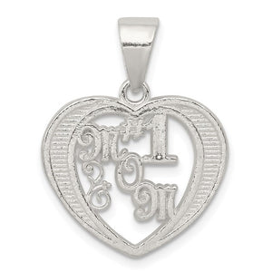 #1 Mom Heart Necklace