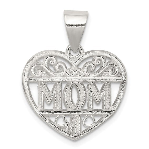 Mom #1 With Heart Necklace