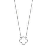 White Gold Clover Necklace