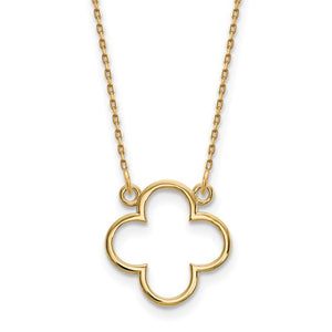 Yellow Gold Clover Necklace