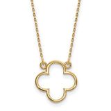 Yellow Gold Clover Necklace