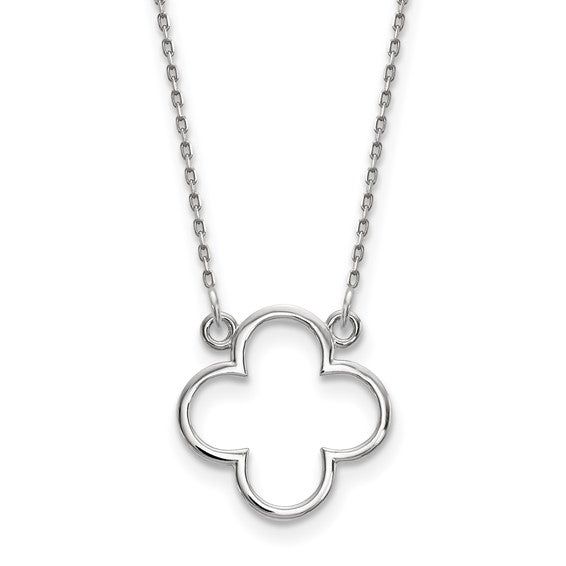 White Gold Clover Necklace