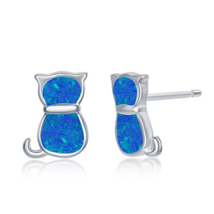 Opal Cat Earrings