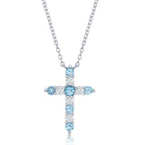 Birthstone Cross Necklace