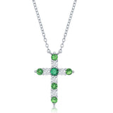 Birthstone Cross Necklace