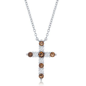 Birthstone Cross Necklace