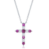 Birthstone Cross Necklace