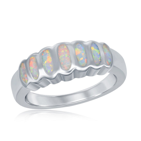 Sterling Silver White Opal