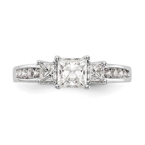 Princess-Cut 3-Stone Diamond Ring