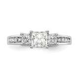 Princess-Cut 3-Stone Diamond Ring