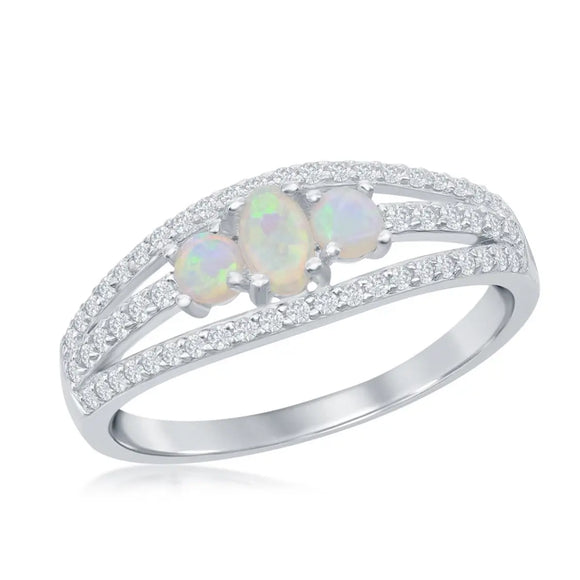 Opal Gemstone Engagement Ring