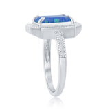 Nautical Blue Opal Ring