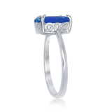 Four-Prong Blue Opal Ring