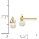 14k Gold FW Cultured Pearl Children Earrings