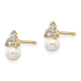 14k Gold FW Cultured Pearl Children Earrings