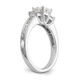 Princess-Cut 3-Stone Diamond Ring